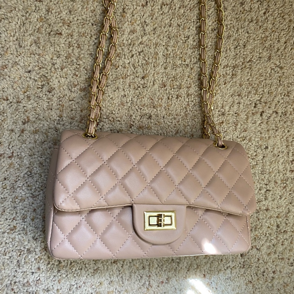 LTL London Nude double Flap bag